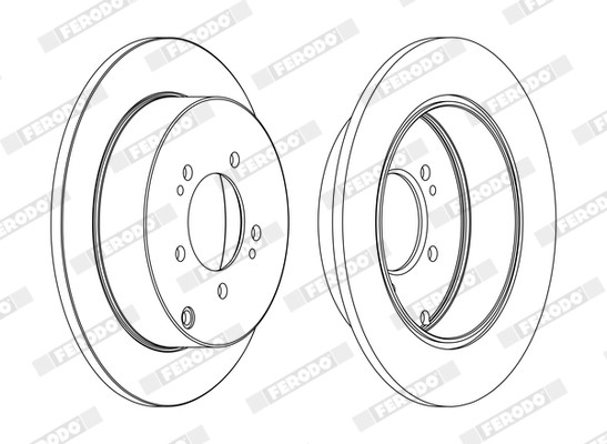 Ferodo DDF1737C Brake Disc for Citroen, Lancia, Mitsubishi, Peugeot