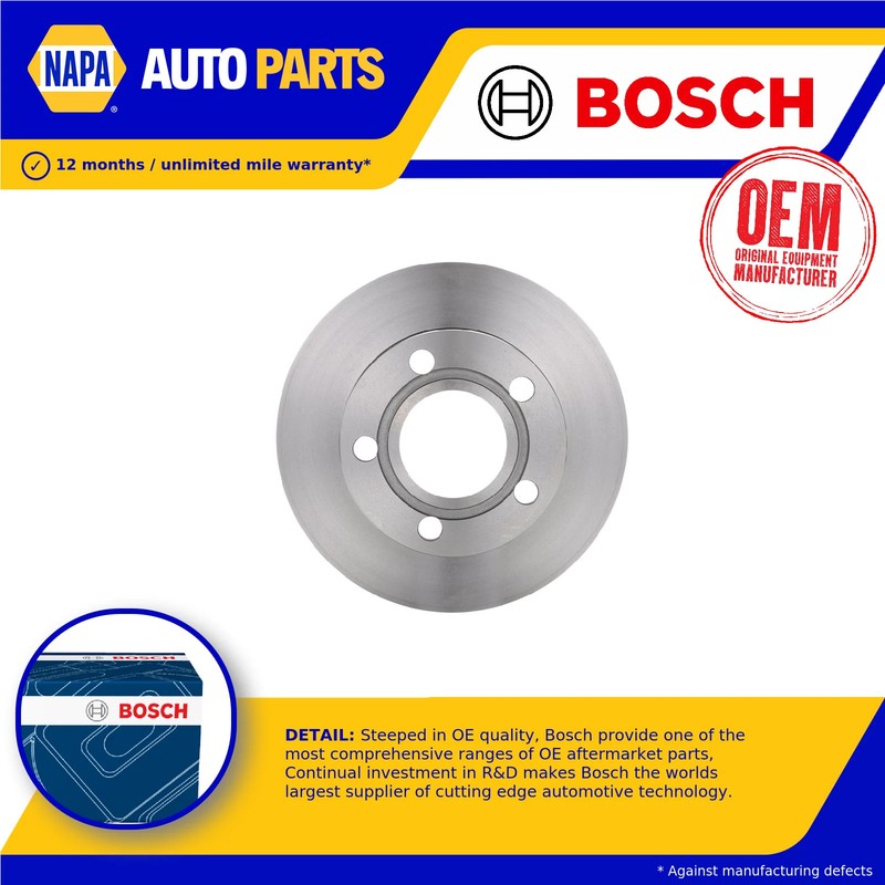 2x Brake Discs Pair Solid Rear 244.9mm 0986478132 Bosch Set 4A0615601A 8E0615601