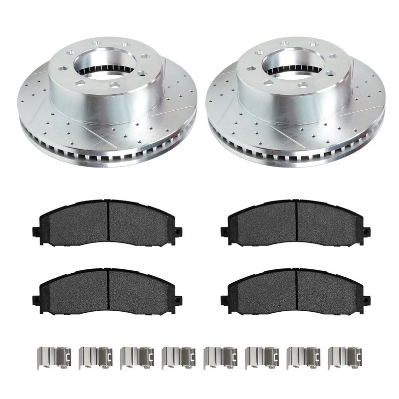 Front Brake Calipers Rotors w/ Ceramic Pads For 2009-2018 Dodge Ram 2500 3500