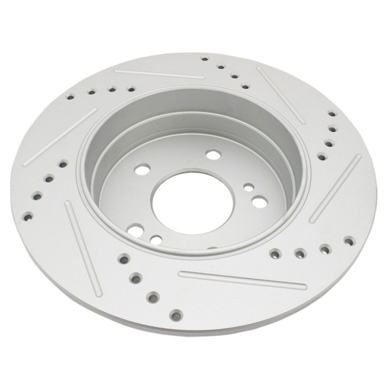 Rear Performance Cross Drilled Slotted G-Coated Brake Rotor Pair New gallery