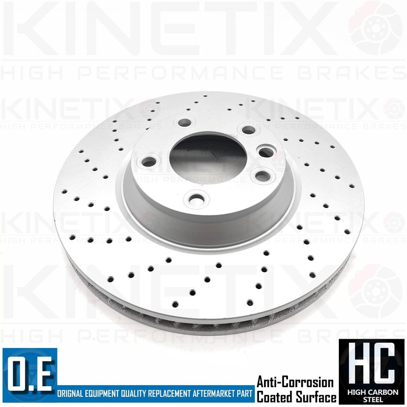 FOR PORSCHE CAYENNE 3.0 S 11-22 CROSS DRILLED FRONT REAR BRAKE DISCS 350mm 330mm gallery