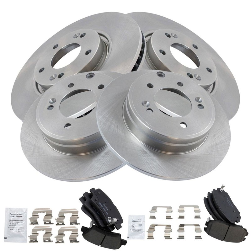 TRQ Brake Pad & Rotor Kit Ceramic Fits 2009-2010 Hyundai Sonata gallery