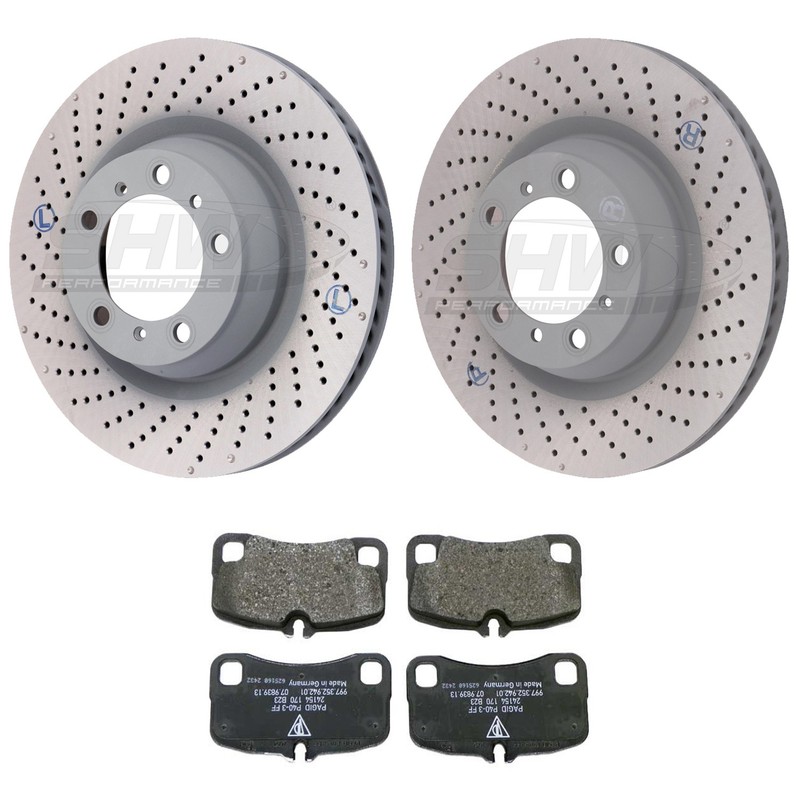 SHW Performance Rear Disc Brake Rotor Kit For Porsche