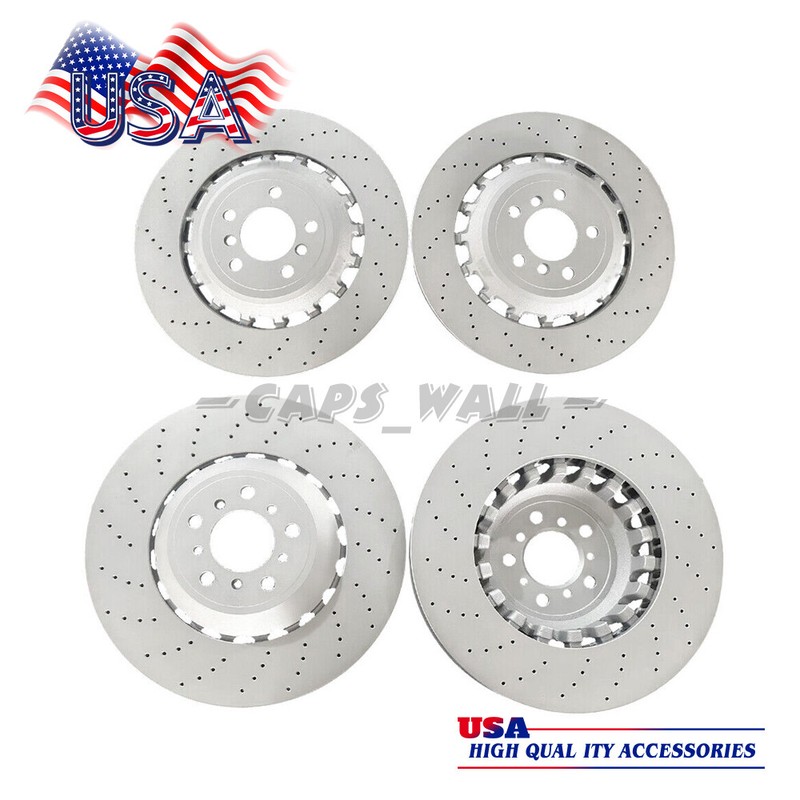 Front+Rear Vented+Drilled Brake Disc Rotors Kit Fits BMW M5 M6 F06 F10 F12 F13