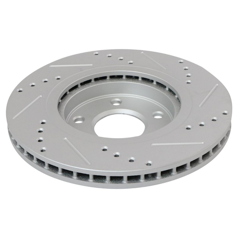 TRQ Front Rear Performance Drilled Slotted Zinc Coated Rotor Kit for Rogue gallery