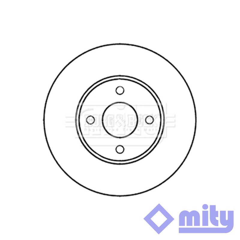 Fits Nissan Micra 2010- Note 2013- 1.2 1.5 dCi Brake Disc Front Mity 402061HA0A