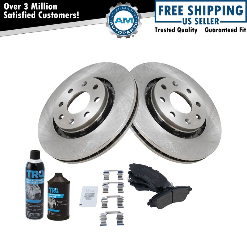 Brake Rotor Semi Metallic Pad Kit Front Kit w/Chemicals