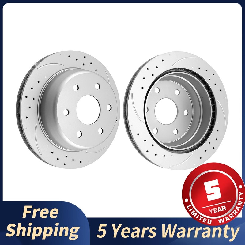 13″ Rear Drilled Slotted Vented Brake Rotors Set for 2000-2001 GMC Yukon XL 1500