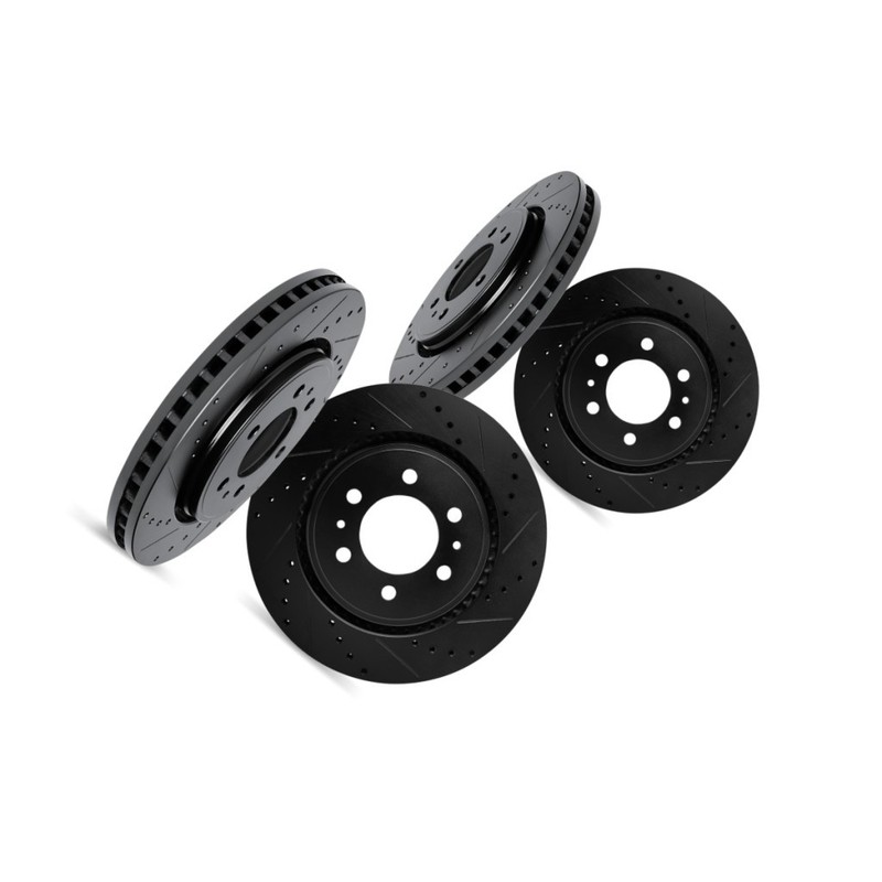 For GMC Yukon XL 1500 2007-2014 Rotor Set | Black | Drilled And Slotted gallery