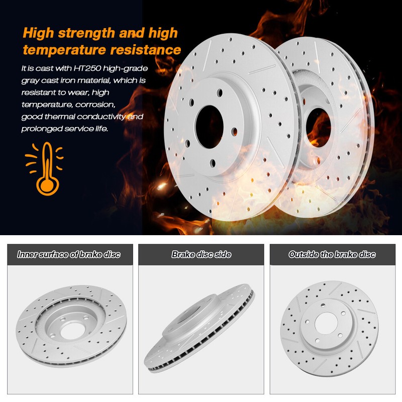 2PCS REAR Disc Brake Rotors for 2002 - 2017 2018 2019 2020 2021 Nissan Altima gallery