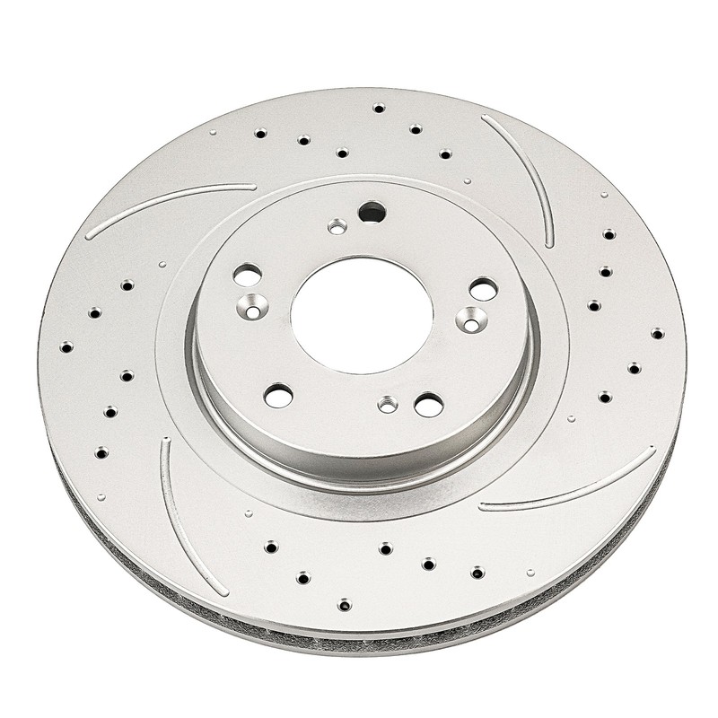 Fits 2002-2006 Acura RSX Front Drilled Slotted Brake Rotors 45251S9AE50 2PC gallery
