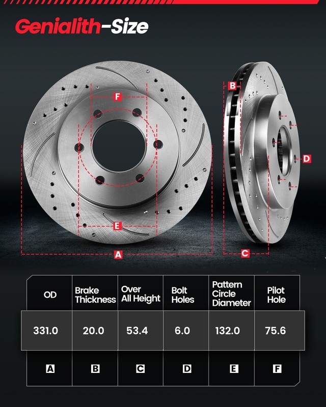 13in Rear Brake Rotors & Pad Kit For Chevrolet Traverse GMC Acadia Buick Enclave gallery
