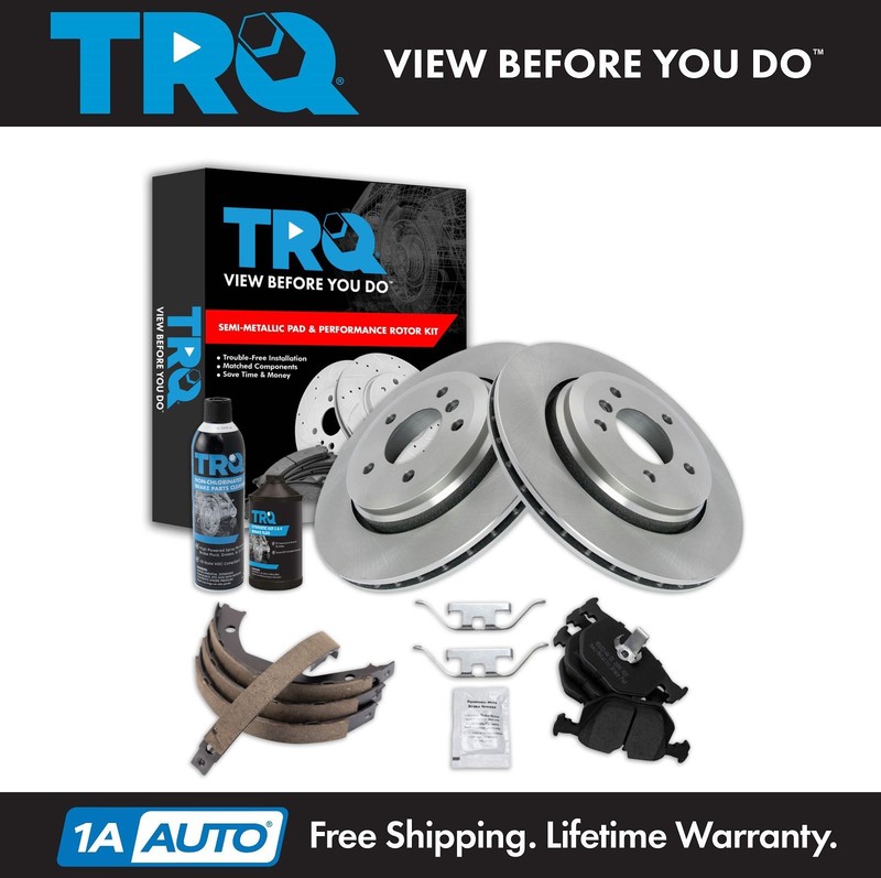 TRQ Rear Brake Pad & Rotor Kit Fits 2001-2006 BMW