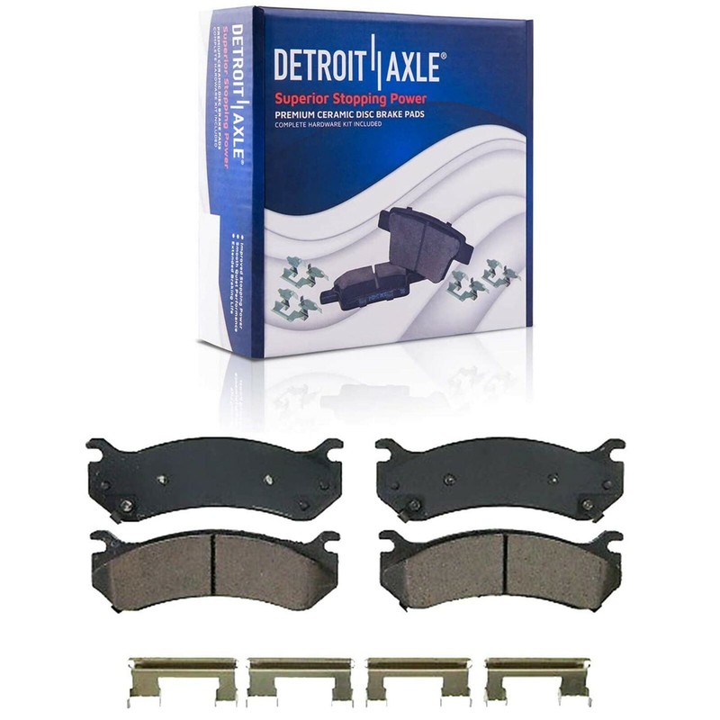 2WD Front Rear Drilled Rotors Brake Pad +24pc Lugnut +key for Tahoe Yukon Astro gallery
