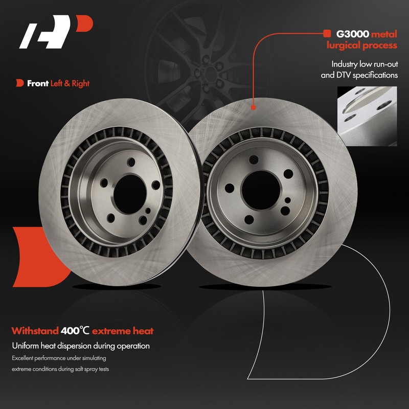 A-Premium 2x Rear LH & RH Disc Brake Rotors for Mercedes-Benz CLS550 12 -18 E550 gallery