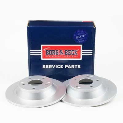 Borg & Beck BBD5571 Rear Brake Discs Pair 284mm Solid Fits Ssangyong Tivoli Xlv