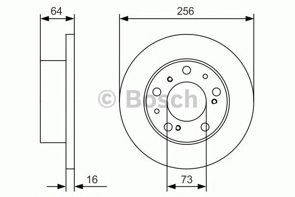Bosch Brake Disc Front Diameter 304mm 71mm Vented 28mm 0986479A89