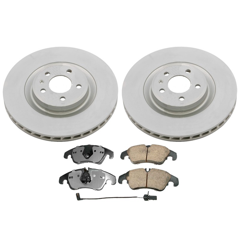 SHW OEM Front Brake Kit 345mm Disc Rotors Akebono Ceramic Pad Set for Audi S4 S5