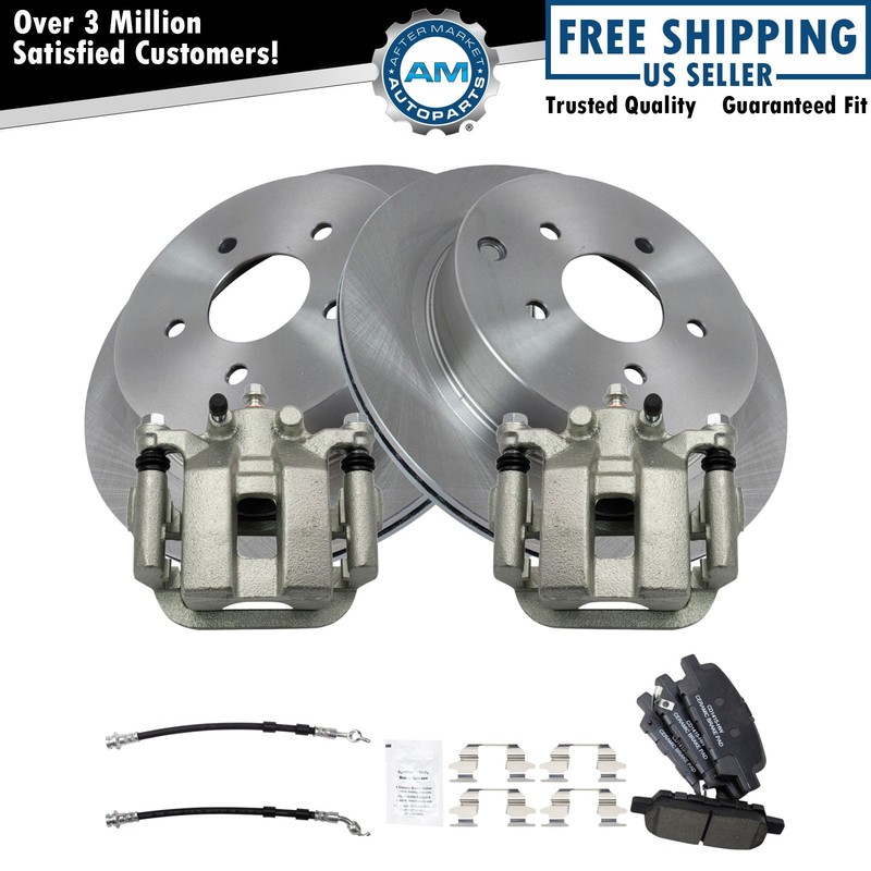 Rear Brake Pad & Rotor Kit Ceramic For 2003-2007 Nissan Murano