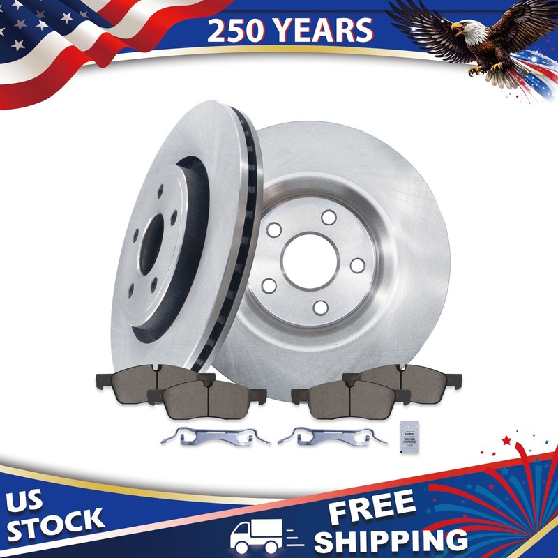 350mm Front Brake Disc Rotors Ceramic Pads Kit For Jeep Grand Cherokee 2015-2020