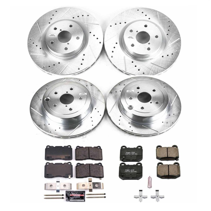 Power Stop K4490 Front/Rear Z23 Evolution 1-Click Brake Kit for Impreza/WRX STI