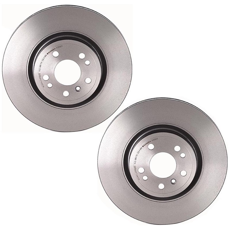 Brembo Pair Set of 2 Front Coated PVT 330mm Disc Brake Rotors For Mercedes W166