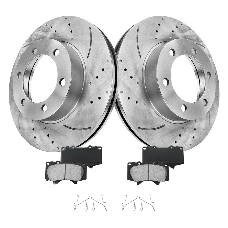 318.8mm Front Brake Rotors Brake Pads for 01-07 Toyota Sequoia 2000-2006 Tundra