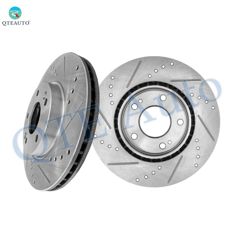 Front Drilled Slotted Brake Disc Rotors 280mm For 2014-2018 KIA Forte5