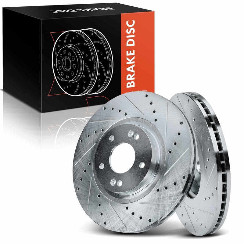 Drilled & Slotted Brake Rotors for Hyundai Santa Fe 2013-2020 Kia Sorento Front