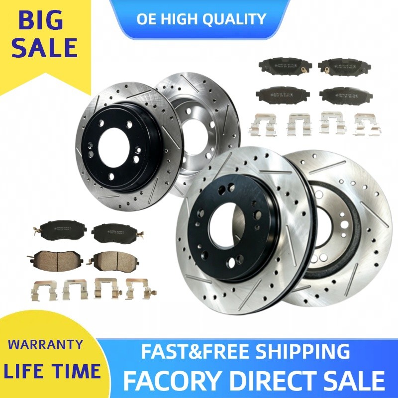 293mm Front and 274mm Rear Rotors Brake Pads Kit for Subaru Foreste XV Crosstrek