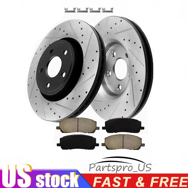 Rear Drilled Disc Rotors Brake Pads for Toyota Rav4 Lexus HS250H 2006 – 2018