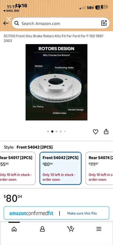 Front Brake Rotors Set (2PCS) – Ford F-150 1997-2003 gallery
