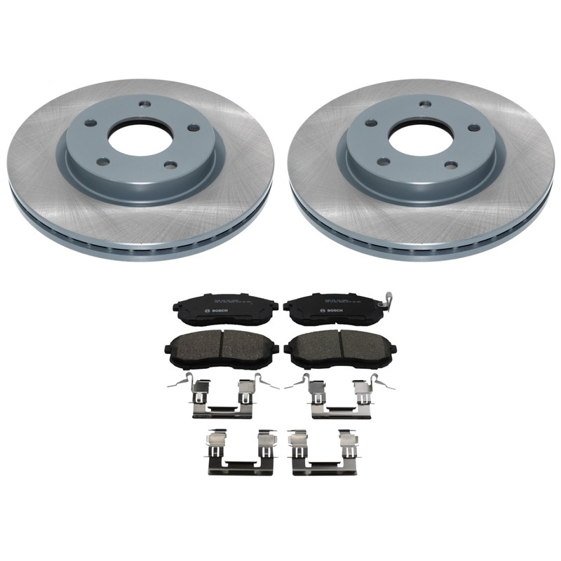 DuraGo Front Rotors Bosch QuietCast Ceramic Disc Brake Pads Kit For Sentra 17-19
