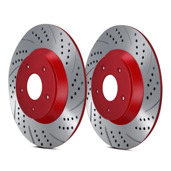 For Jeep Wrangler 19-20 Double Drilled & Slotted Rear Brake Rotors gallery