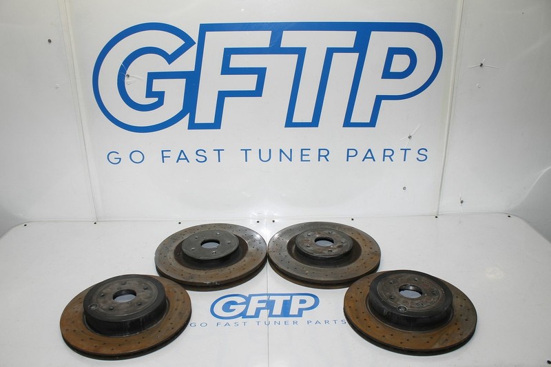18-20 SUBARU WRX STI OEM DRILLED BRAKE ROTOR SET OF 4 FRONT REAR LH RH FACTORY