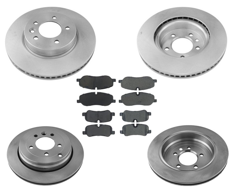 Disc Brake Rotors Ceramic Brake Pads Fits 2005-2007 Range Rover LR3 4.0 Eng Only
