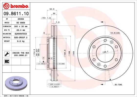 Fits Hyundai iload i800 2.4 2.5 CRDi dCi Firstpart Front Brake Disc gallery