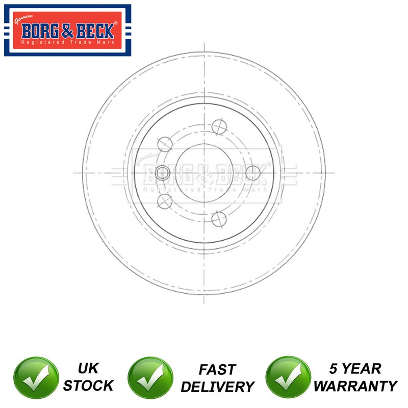 1x Brake Disc Front Borg & Beck Fits Mini Cooper 2013- One 2014- 34116866295
