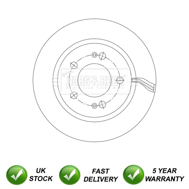 1x Brake Disc Rear SJR Fits Ssangyong Rexton 2017- 2.2 D 4840136100 gallery
