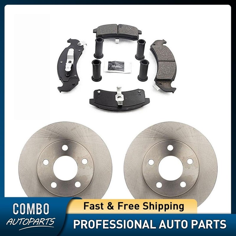 Front Disc Brake Rotors + Brake Pads for Oldsmobile Silhouette 3.8L 1994 1995