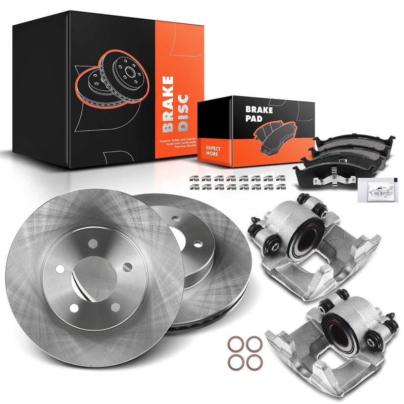 8x Front Disc Brake Rotors & Pads + Caliper for Chrysler 300M Concorde LHS Dodge