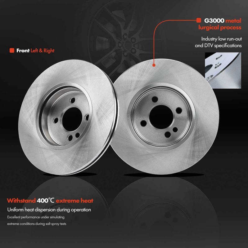 Front Brake Rotors & Brake Pads for Mini R52 R57 Cooper 2007-2015 L4 1.6L 276mm gallery