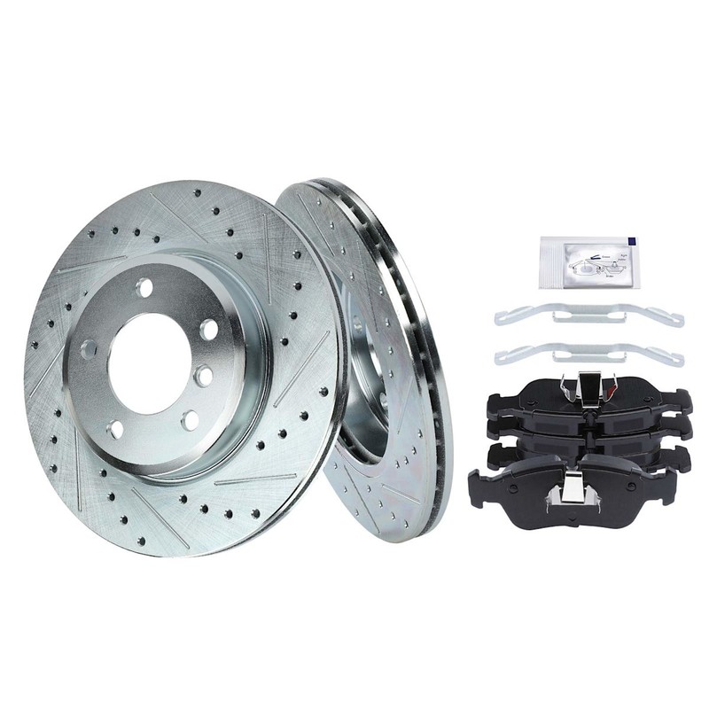 Brake Disc and Pad Kits 2-Wheel Set Front for 325 328 323 E86 Z Series E85 Z4 Z3