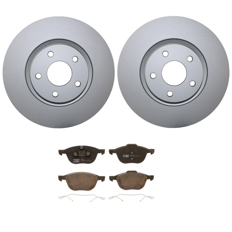 Front Brake Kit 300mm Disc Rotors and TRW Pro Low-Met Pads For Ford C-Max Escape gallery