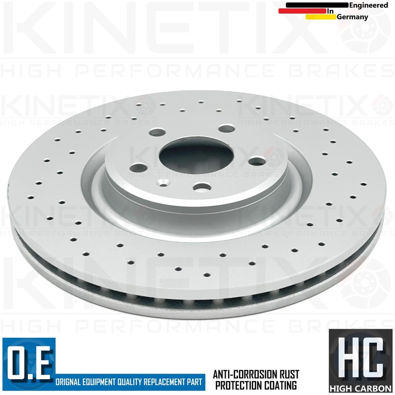 FOR PORSCHE MACAN 3.0 S DIESEL CROSS DRILLED PERFORMANCE FRONT BRAKE DISCS PAIR gallery