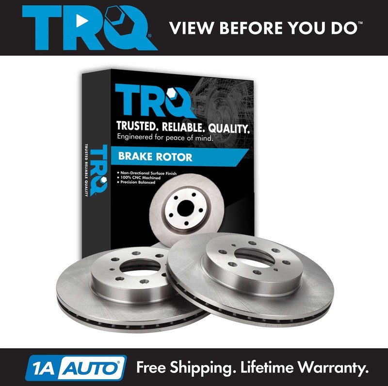 TRQ Front Brake Rotor LH & RH Pair Set 4 Lug for Civic Integra Del Sol FIT