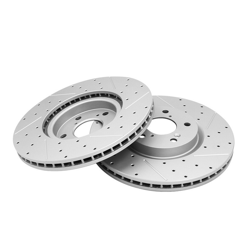 2pcs Front Drilled Disc Brake Rotors For 2009-2015 Honda Pilot Acura MDX ZDX RLX gallery