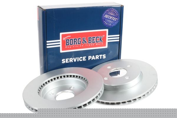 Borg & Beck BBD6349 Front Brake Discs Pair 260mm Vented Fits Nissan Almera Cube