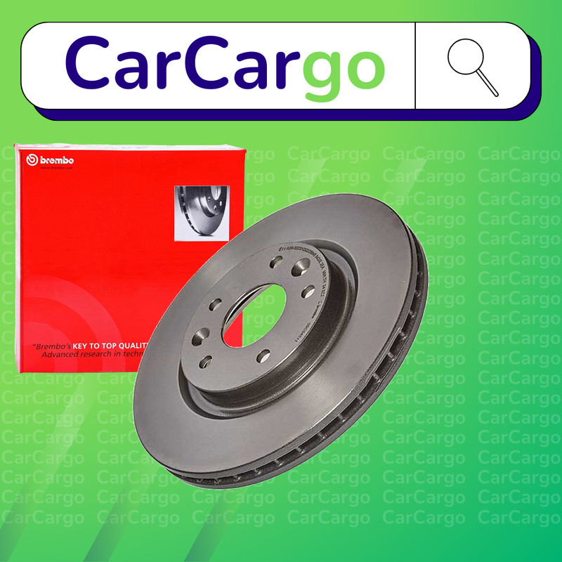 Brembo Vented Front Brake Discs Pair For Nissan Qashqai 1.7 dCi 2019-2024 296 mm