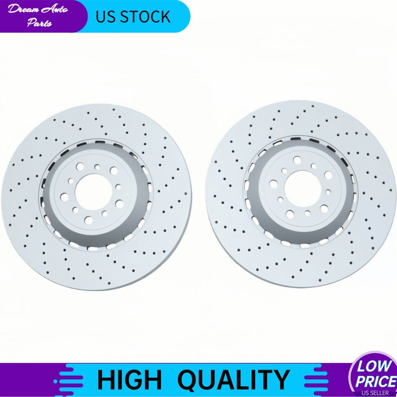For BMW F06 F10 F12 F13 M5 M6 2Pcs Front Vented & Drilled Disc Brake Rotors gallery